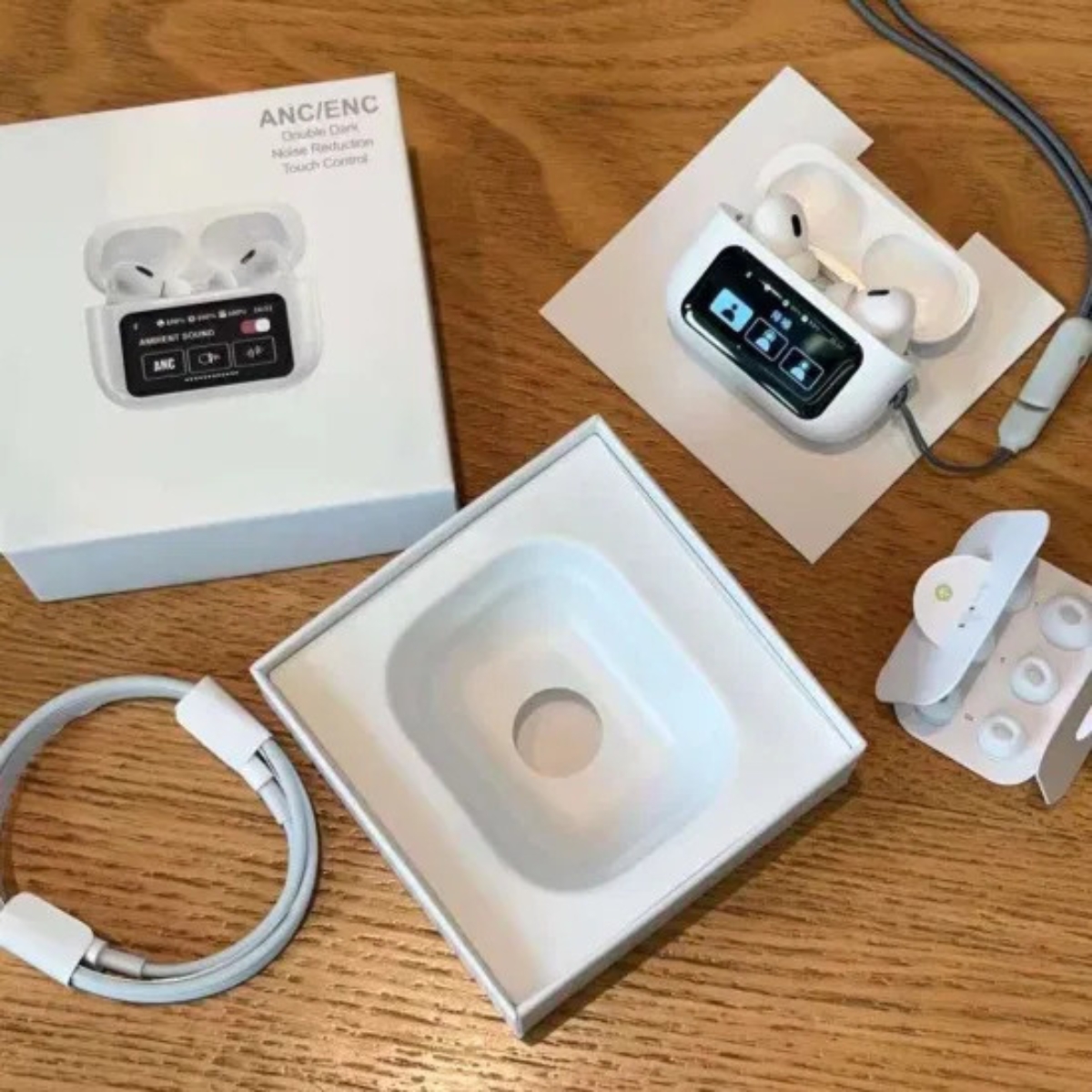 Airpods A9 Pro ANC Touch Screen Display Earbuds