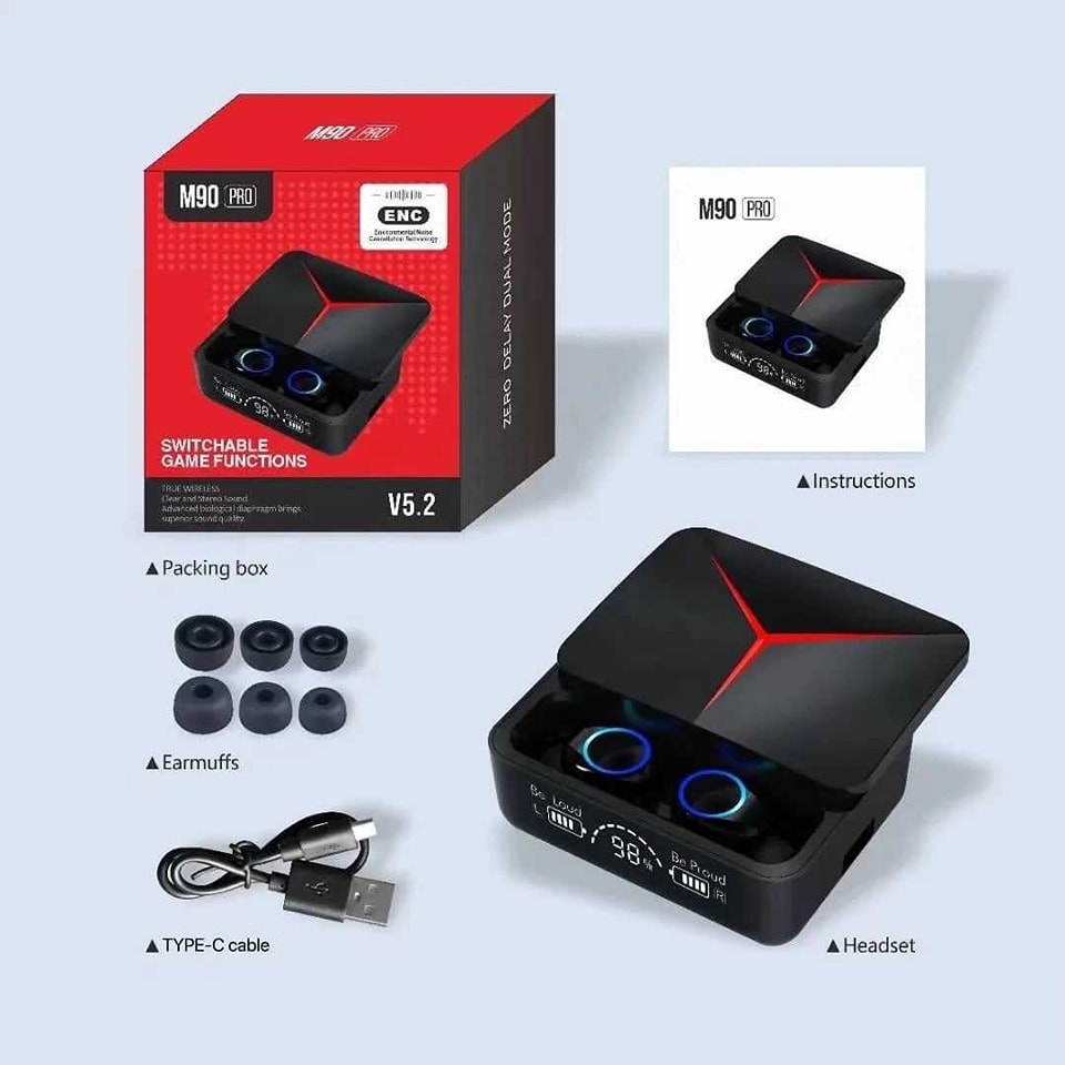 M90 Pro TWS True Wireless Earbud