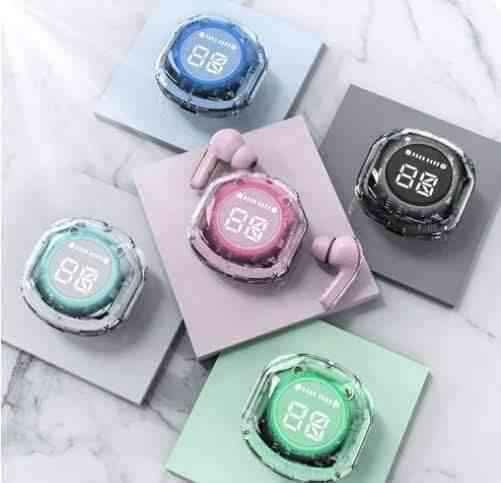 Ultra Pods Pro Bluetooth Earbuds With Display Transparent