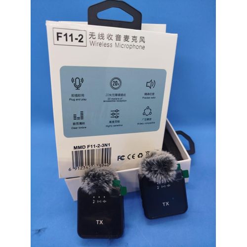 F15-2 2-in-1 Wireless Lavalier Microphone