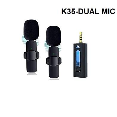 K35 Dual Wireless Microphone For 3.5mm