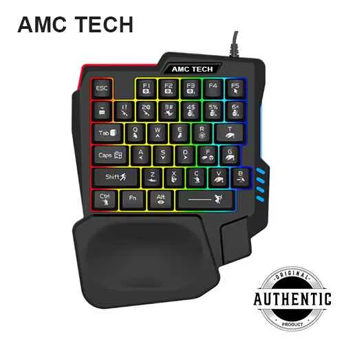 AMC TECH GK103S Single Handed USB Keyboard