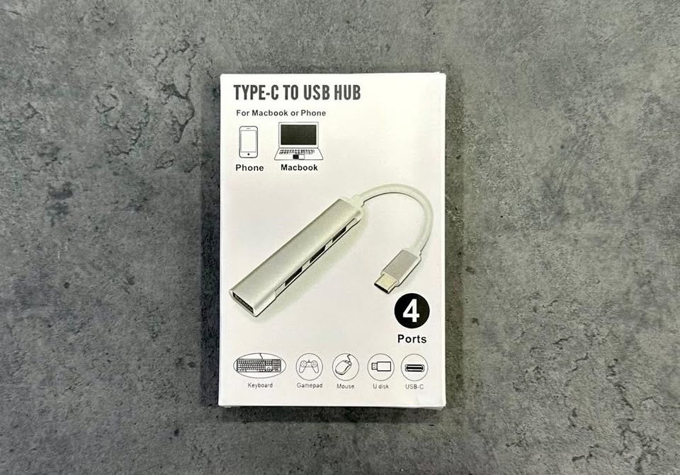 Portable Type-C to 4-USB Hub