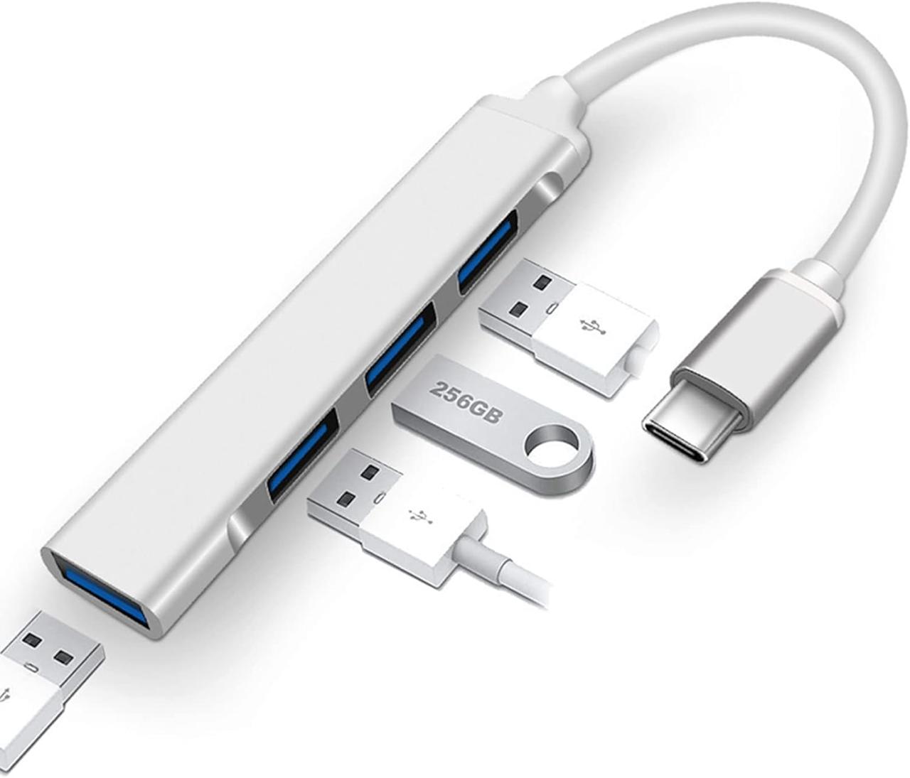 Portable Type-C to 4-USB Hub