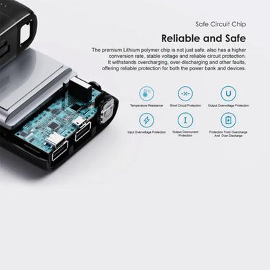 Oraimo OPB-P204D 15W 20000mAh Dual USB Output 2.1A Fast Charging Power Bank- Black