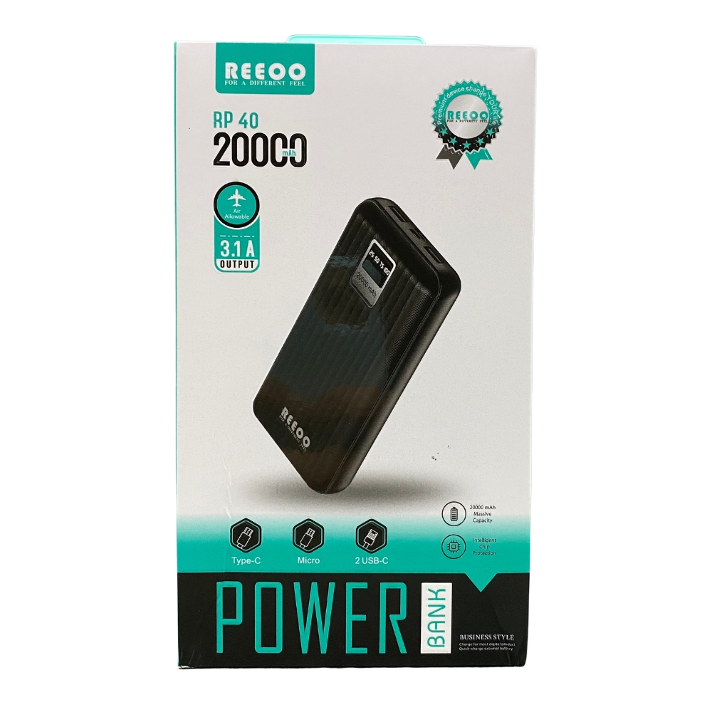 Reeoo 20000 Mah Power Bank Rp 40
