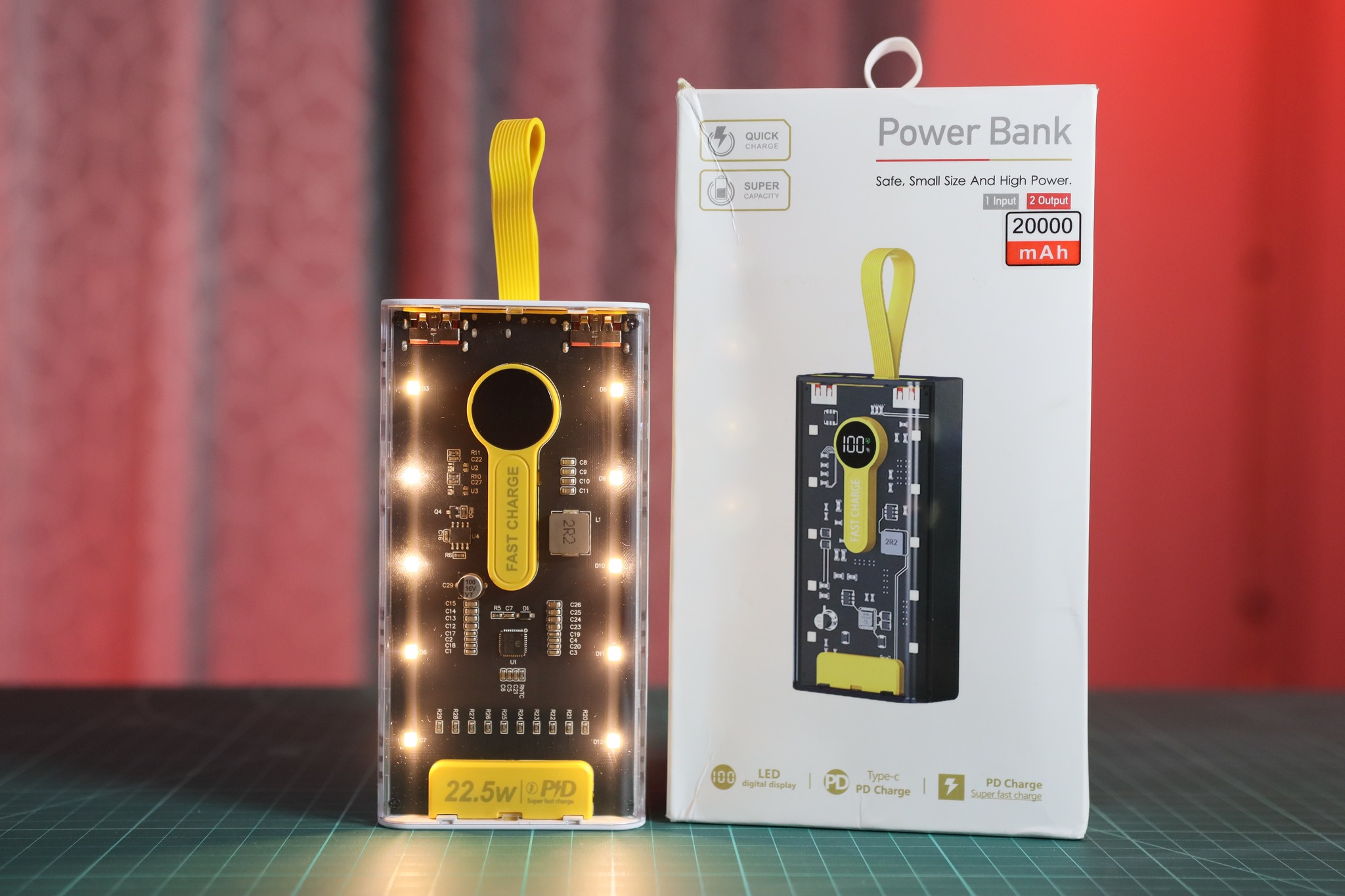 Transparent 20000mAh 22.5W Powerbank