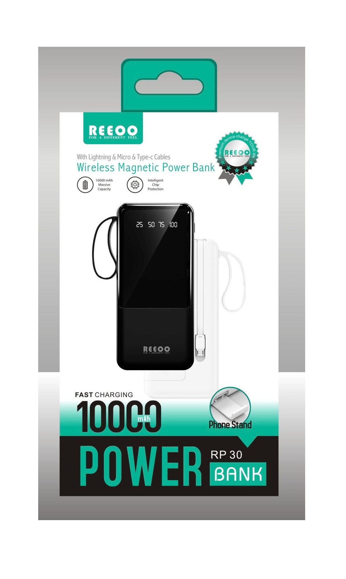 REEOO Magnetic Power Bank – 10000mAh