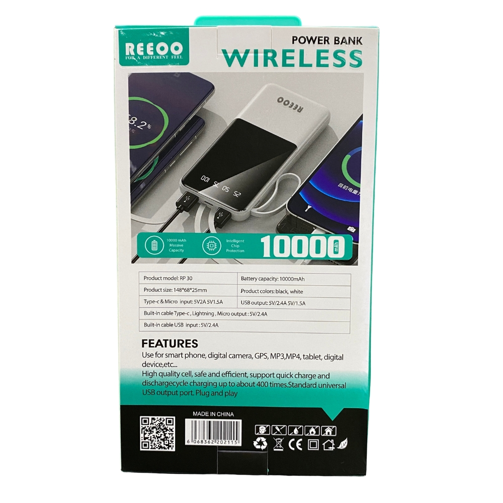 REEOO Magnetic Power Bank – 10000mAh