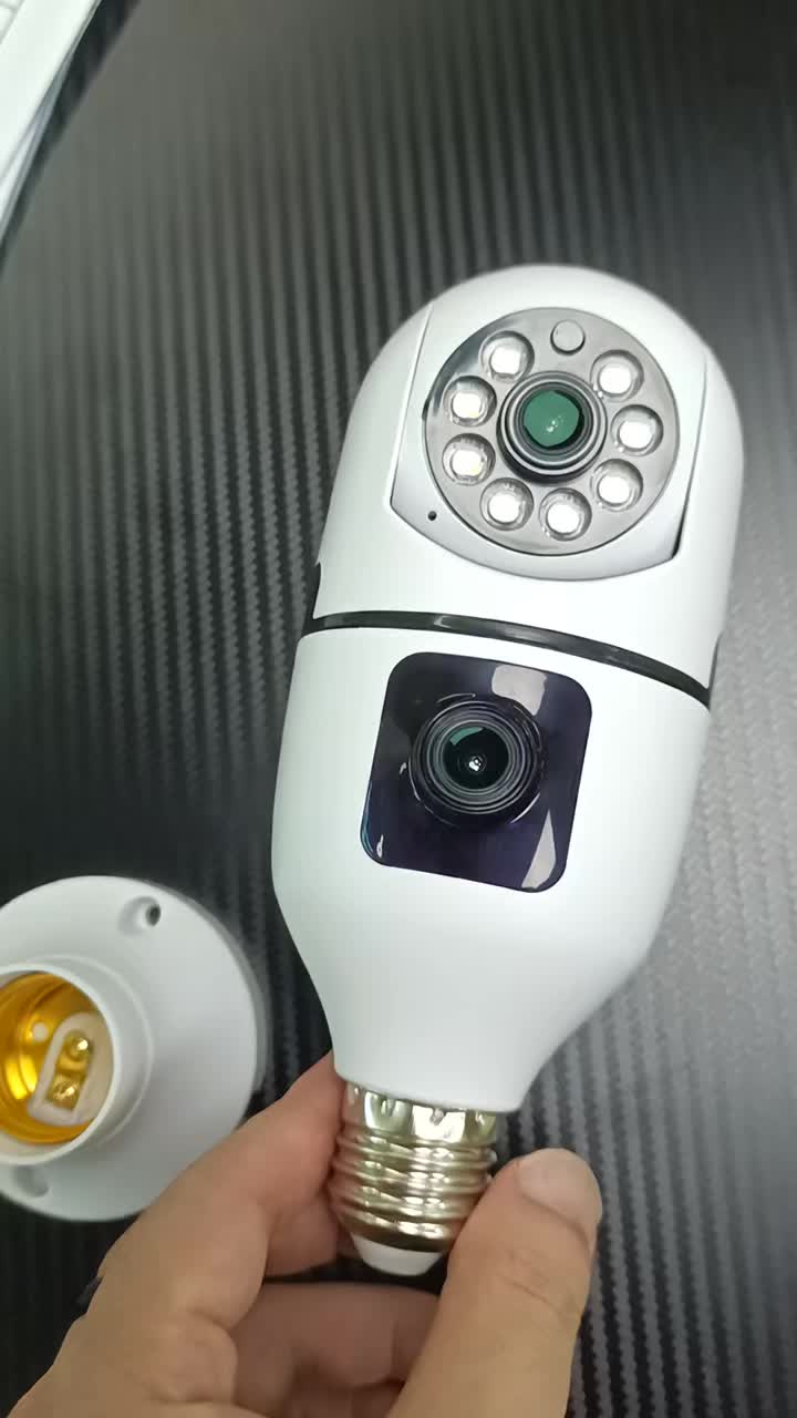 V380 Pro Dual Lens E27 Bulb Wi-Fi Camera