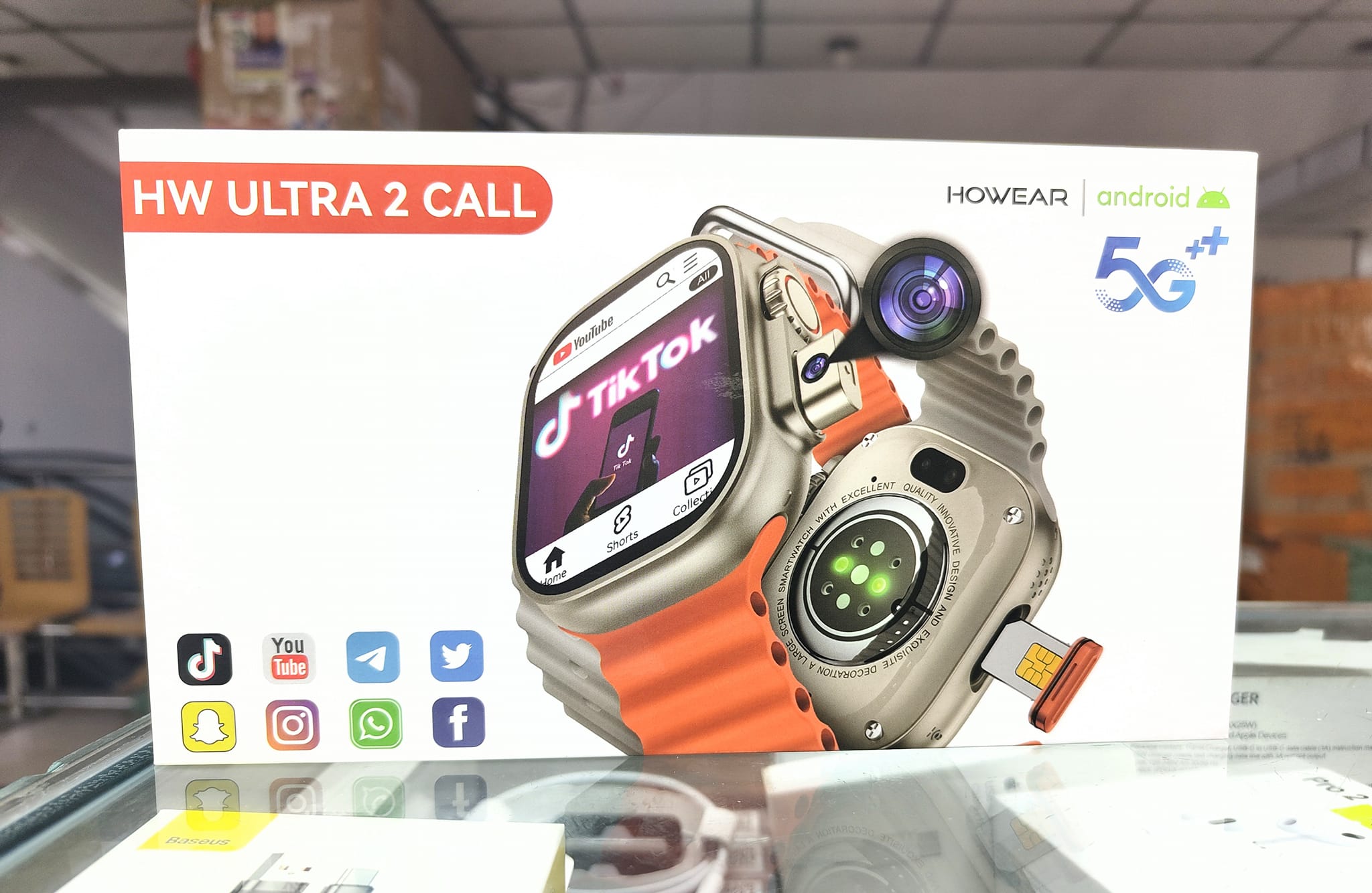 HW Ultra 2 Call Smartwatch 5G Android System 4+64GB Dual Camera (Android Smart Watch)