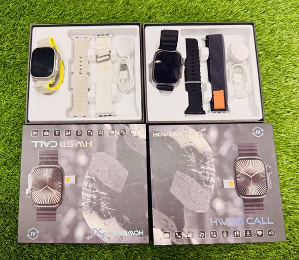 HOWEAR HW S11 Android Smart Watch 3 Straps 5G Voice Calling 16GB RAM 256GB ROM