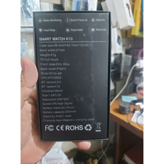 K10 Single SIM Smart Watch with Calling Function