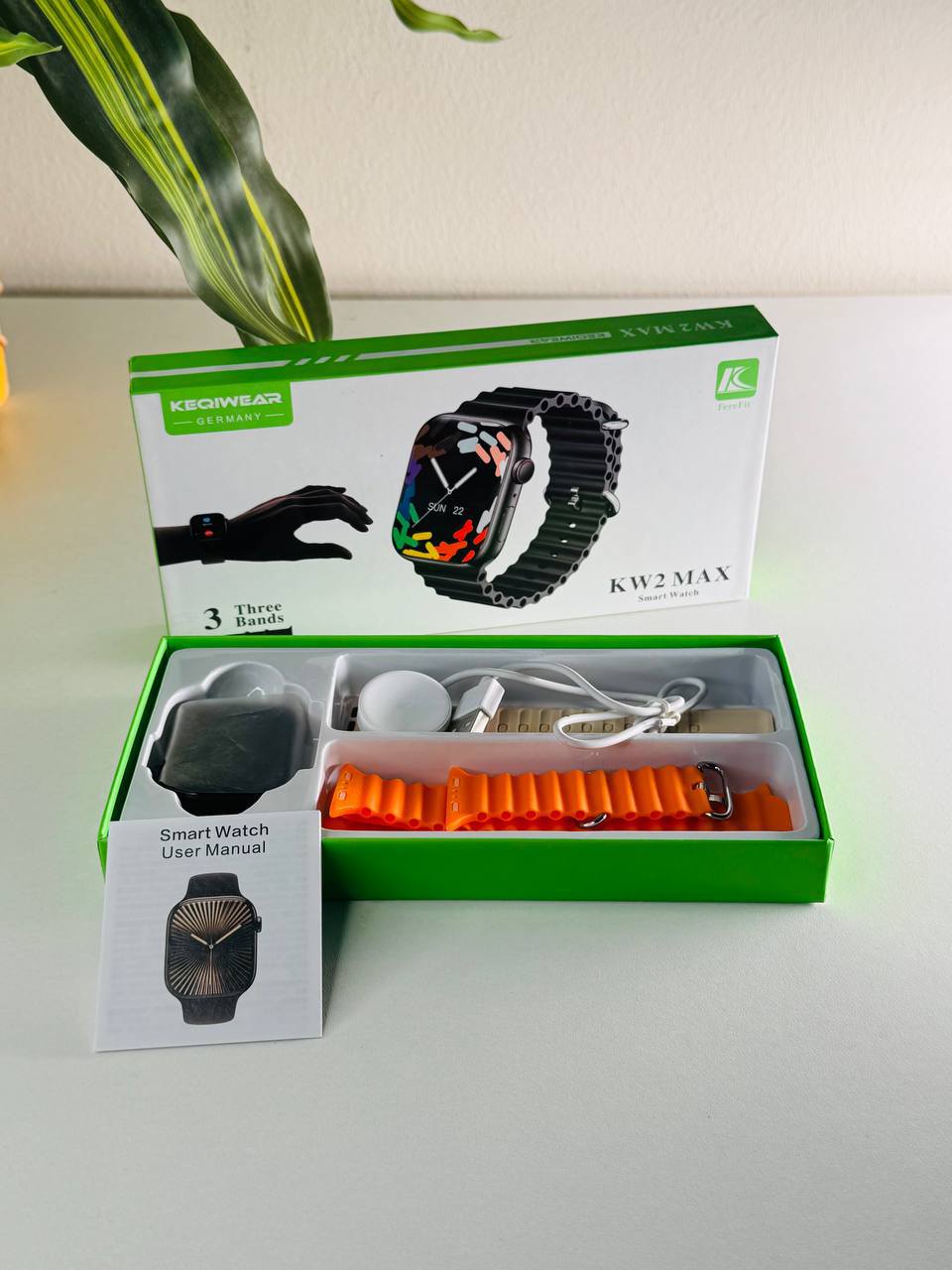 KW2 Max Smart Watch with Three Straps