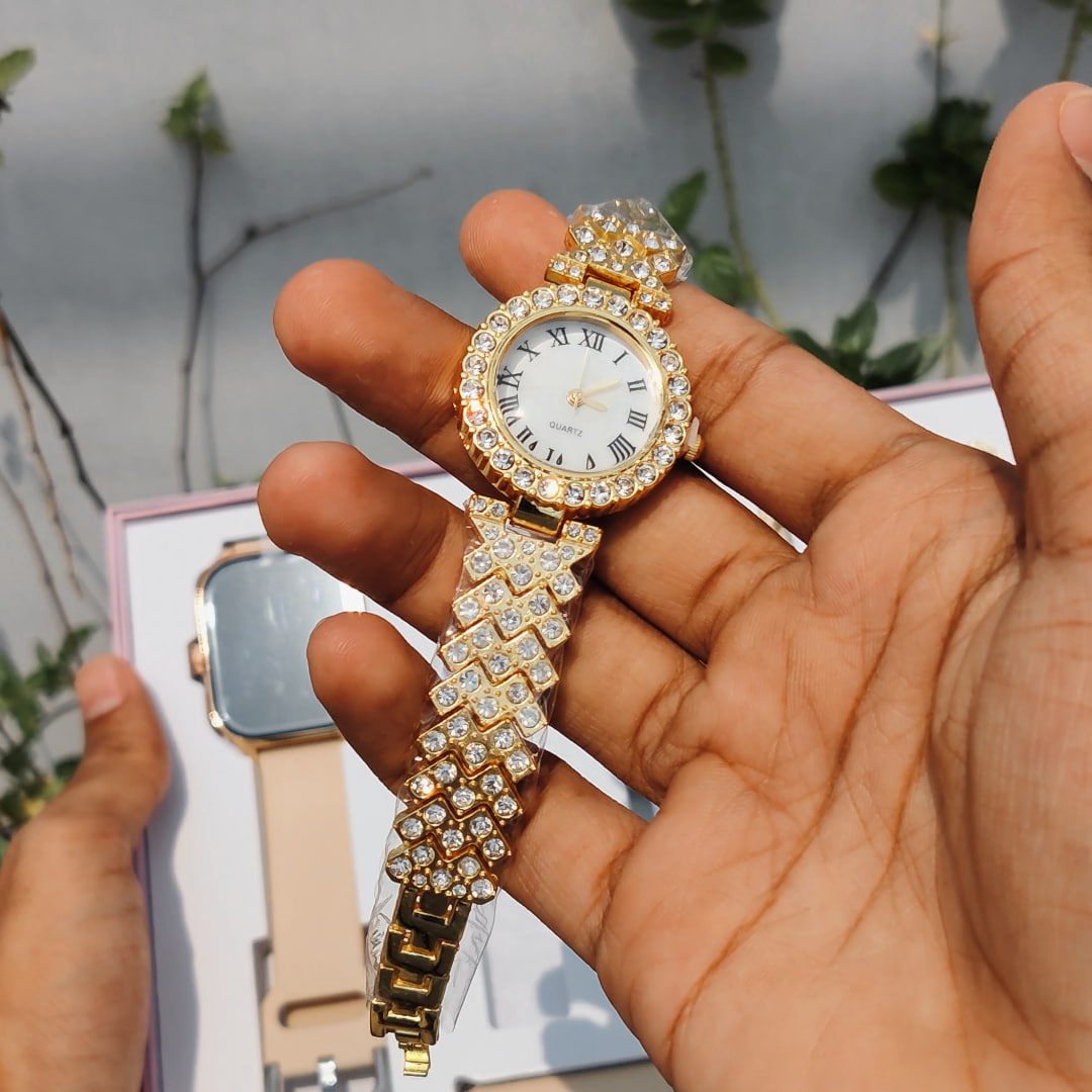 A58 Smart Watch & Jewellery Combo