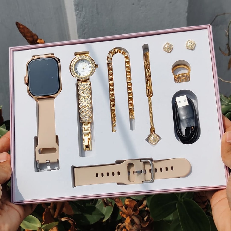 A58 Smart Watch & Jewellery Combo