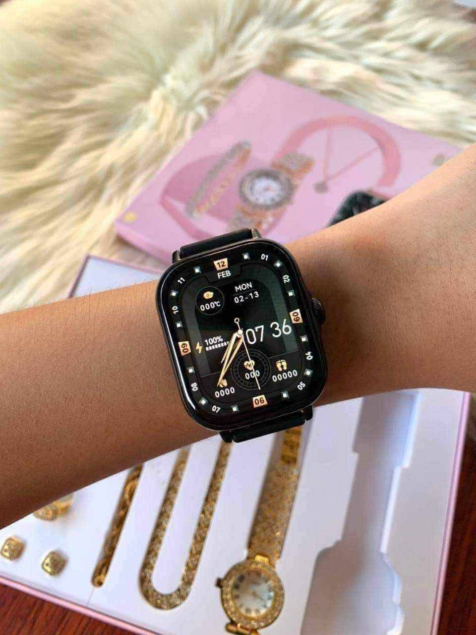 A58 Smart Watch & Jewellery Combo