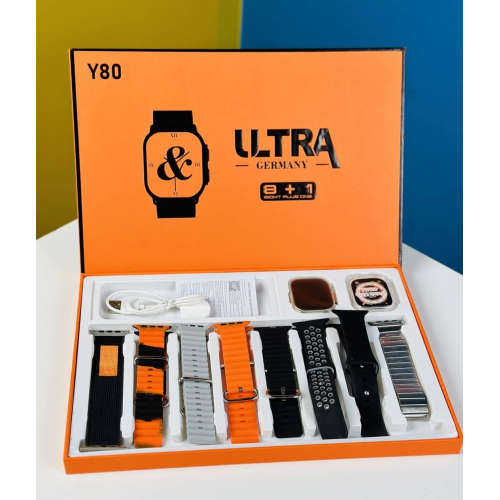 Y80 Ultra Smartwatch With 8 Strap