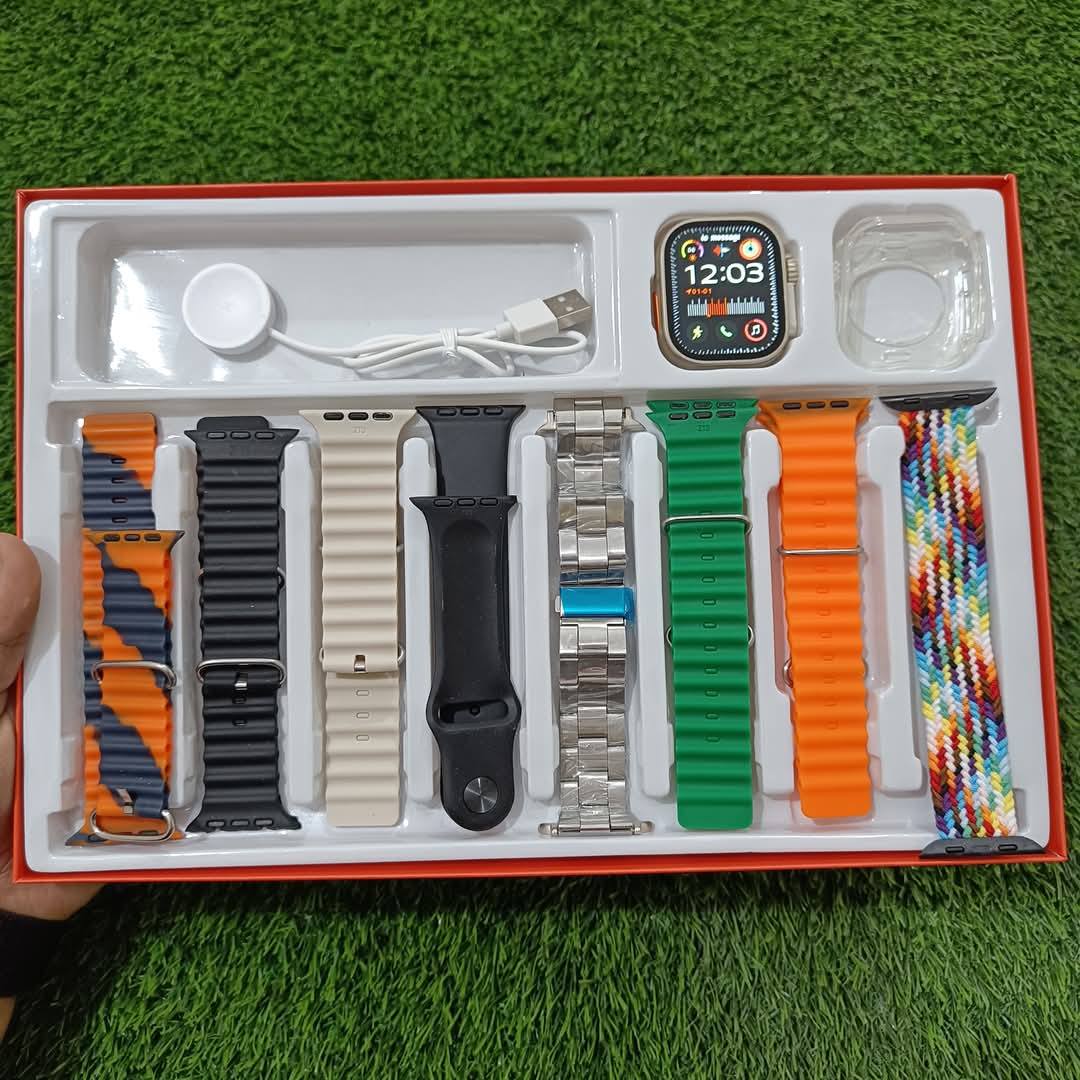 Y80 Ultra Smartwatch With 8 Strap