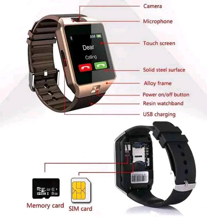 DZ09 SIM Supported LCD Touchscreen Smart Watch